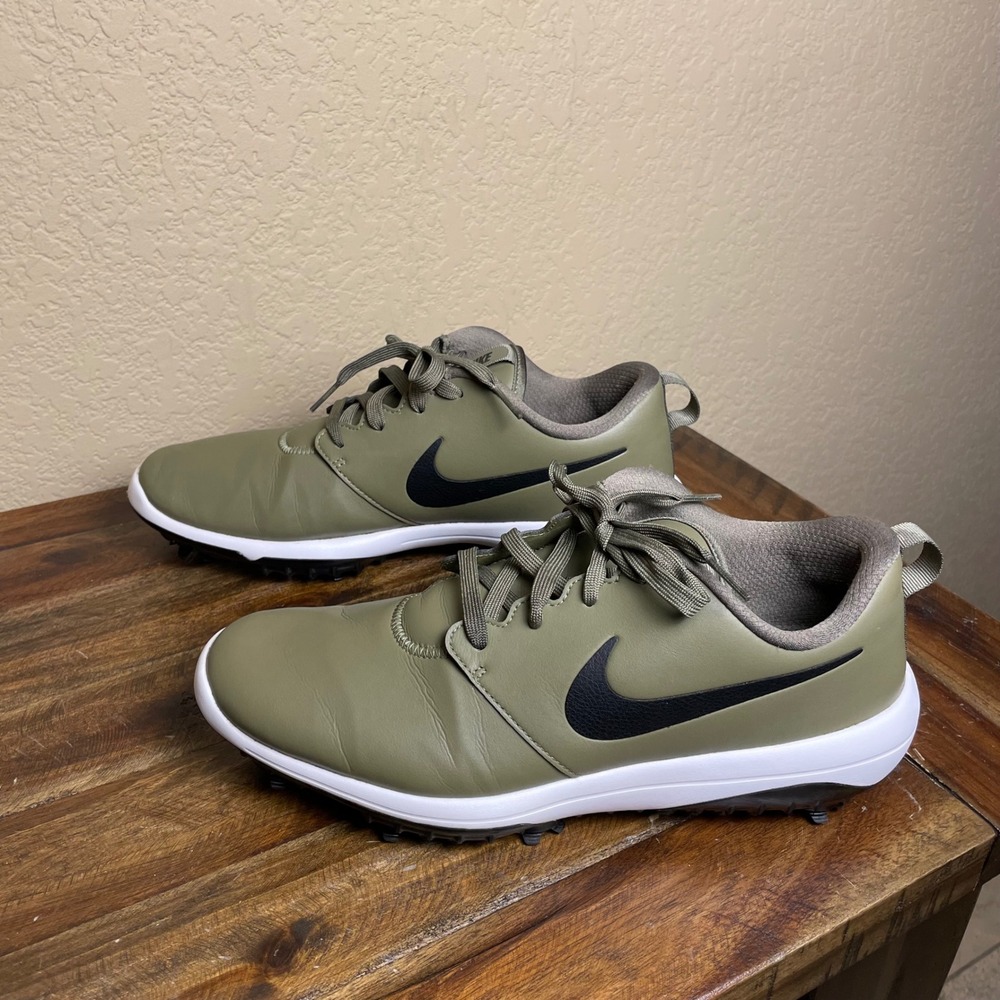 Nike Roshe Golf Shoes Men's US 9.5 Olive‎ Green AR5580-200 Spiked - Picture 2 of 7